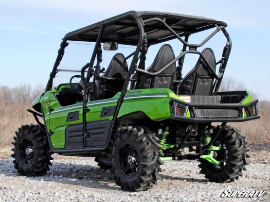 SuperATV Rear A-Arms 1.5" Offset Green Fits 12-21 Kawasaki Teryx - Image 4