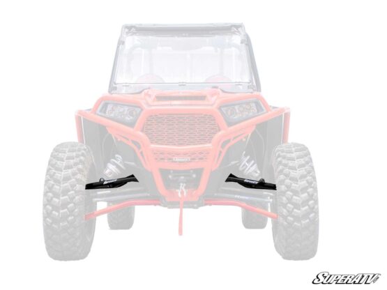 SuperATV High Clearance Front Upper A-Arms Black Fits 14-21 RZR XP 1000