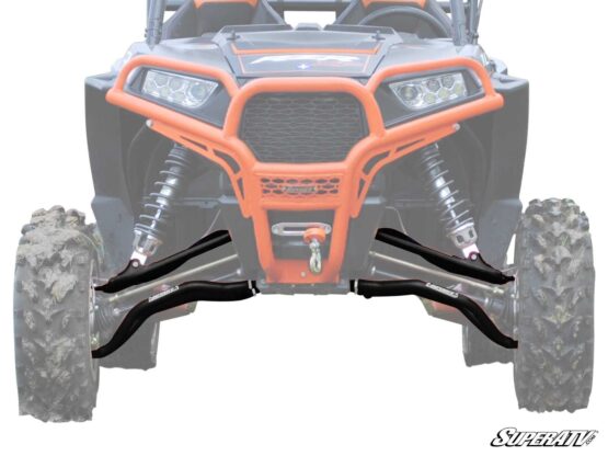 SuperATV High Clearance Front A-Arms Black No Joints For 14-21 RZR XP 1000