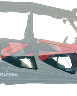 SuperATV Clear Lower Doors Polycarbonate For 16-21 Polaris RZR 4 XP Turbo