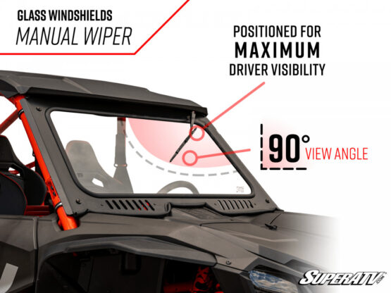 SuperATV Glass Windshield Clear Fits 2019-2021 Honda Talon 1000 - Image 9
