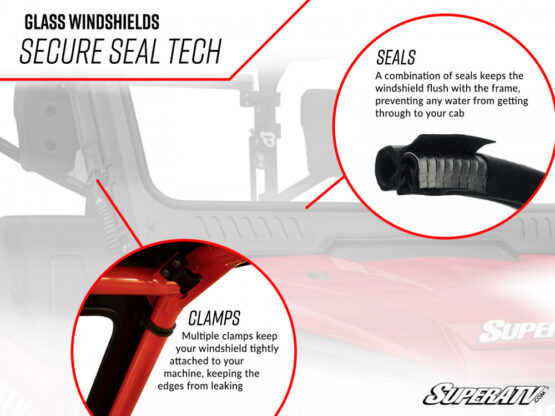 SuperATV Glass Windshield Clear Fits 2019-2021 Honda Talon 1000 - Image 10