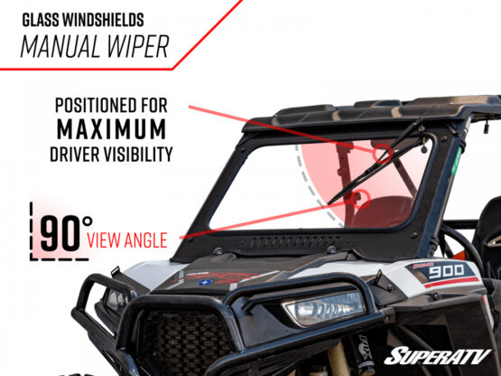 SuperATV Glass Windshield Clear Fits 16-18 Polaris RZR/4 XP Turbo - Image 8