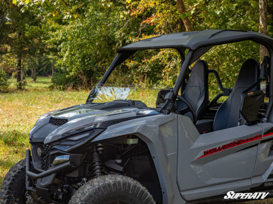 SuperATV Clear Half Windshield Polycarbonate Fits Yamaha Wolverine RMAX - Image 2