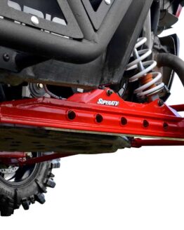 SuperATV 1" Rear Offset Trailing Arms Red Fits 16-21 RZR XP Turbo