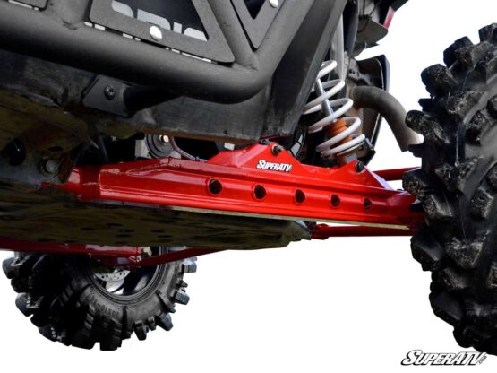 SuperATV 1" Rear Offset Trailing Arms Red Fits 16-21 RZR XP Turbo