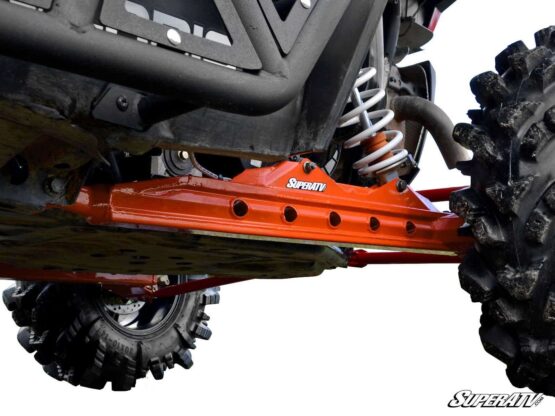 SuperATV 1" Rear Offset Trailing Arms Orange Fits 16-21 RZR XP Turbo