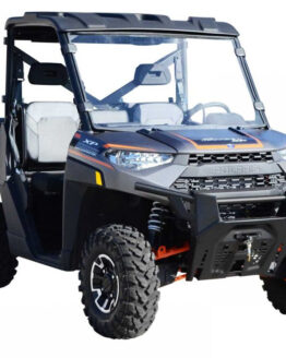 SuperATV Full Windshield Clear Poly For 17-21 Polaris Ranger 1000/XP