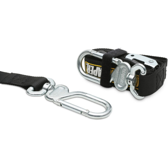 84" Long X 1-1/2" Swivel Carabiner Tie-Downs - Black - Image 2