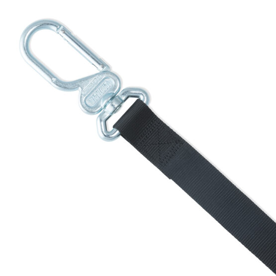 84" Long X 1-1/2" Swivel Carabiner Tie-Downs - Black - Image 3