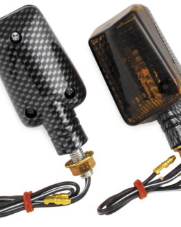 Mini Stalk Mini Marker Light Kit - Smoke Lens Clear Bulb Carbon Look Shell