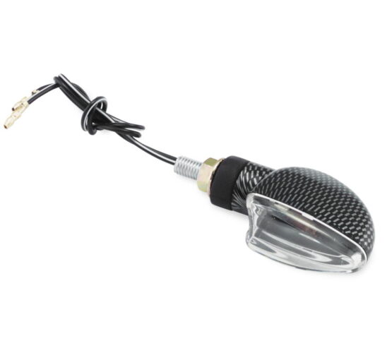 Ultra Small Mini Marker Light V Shaped - Clear Lens - Carbon Housing - Image 2