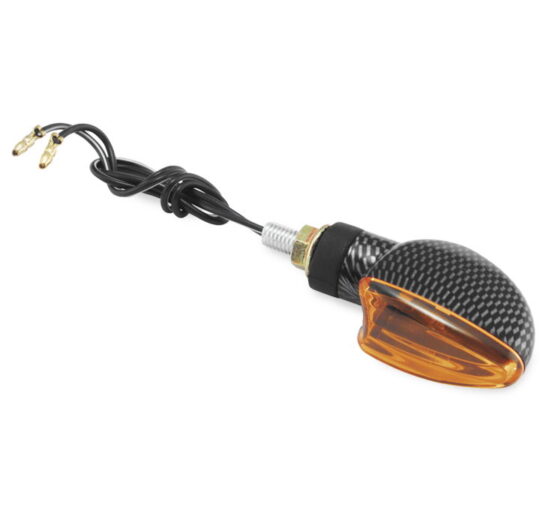 Ultra Small Mini Marker Light V Shaped - Amber Lens - Carbon Housing - Image 2