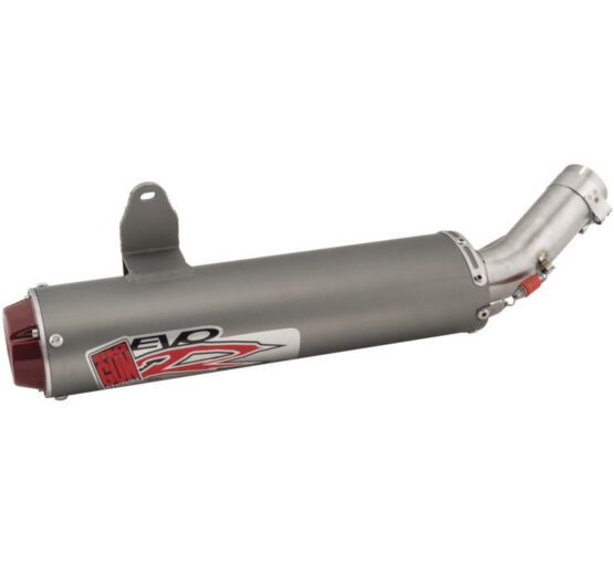 Big Gun EVO R Slip-On Exhaust Silver/Red Fits 06-14 Honda TRX450 - Image 2