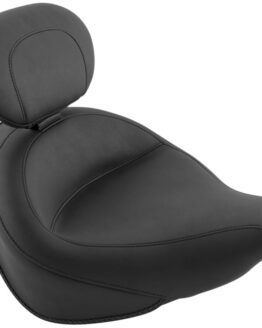 Wide Smooth Naugahyde Solo Seat w/Backrest