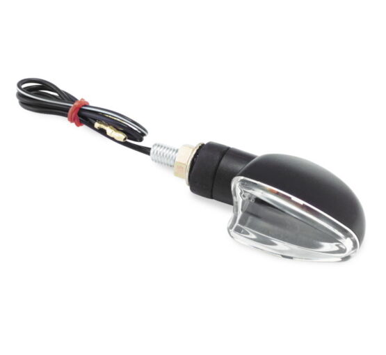 Ultra Small Mini Marker Light V Shaped - Clear Lens - Black Housing - Image 2