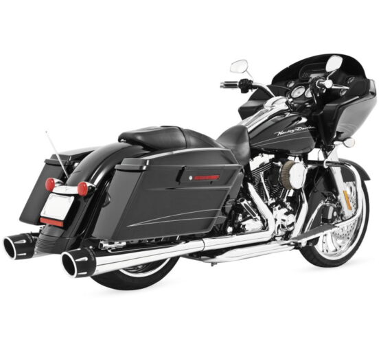 Combat 4.5" Chrome Dual Slip On Exhaust Black Tip - Image 2