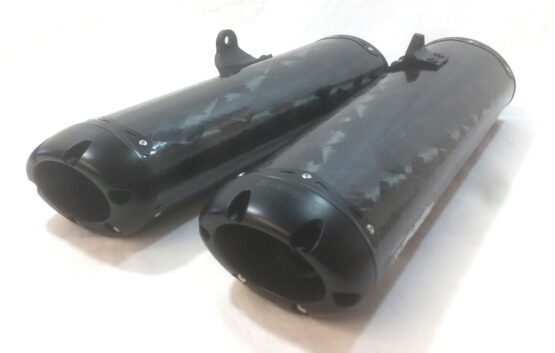 Black M2 Carbon Dual Slip On Exhaust