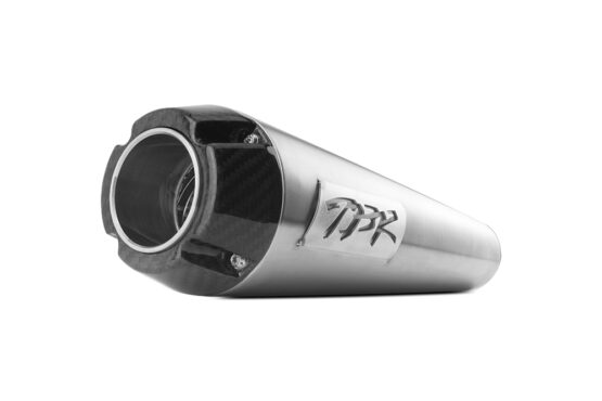 Two Brothers Comp-S Full Exhaust SS/CF Silver Fits 17-25 Kawasaki Z125 Pro