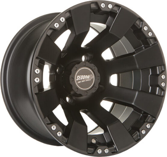 Sedona Spyder 14x7 4/110 5+2 Black Aluminum Wheel