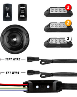 6 Piece Standard UTV Turn Signal, Brake Light & Horn Kit