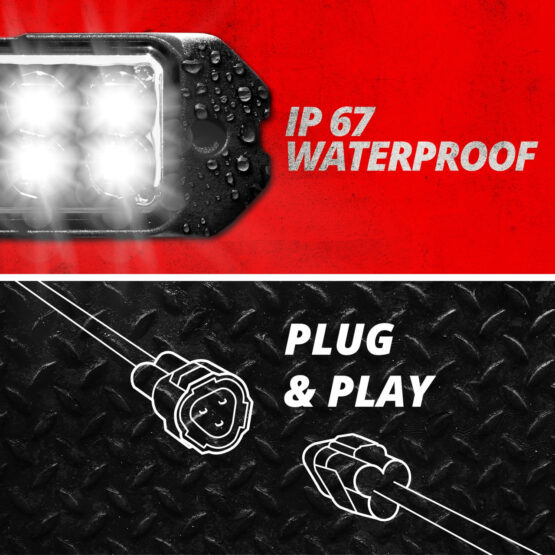 6 Piece Standard UTV Turn Signal, Brake Light & Horn Kit - Image 3