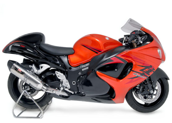 Yoshimura R77 Dual Slip-On Exhaust Stainless/Carbon Silver Fits Gen 2 Hayabusa - Image 3