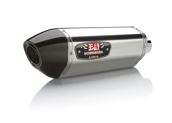 Yoshimura R77 Slip-On Exhaust Stainless/Carbon Fits 11-24 Suzuki GSXR600/750