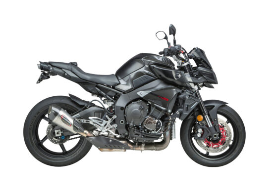 Yoshimura Street Alpha T Slip-On Exhaust Stainless/Carbon Silver Fits 2017 FZ10 - Image 3