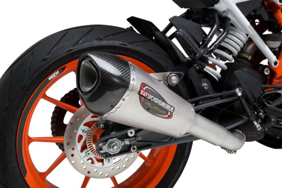 Yoshimura Alpha T Stainless Slip-On Exhaust Silver Fits 17-20 KTM RC390/390 Duke