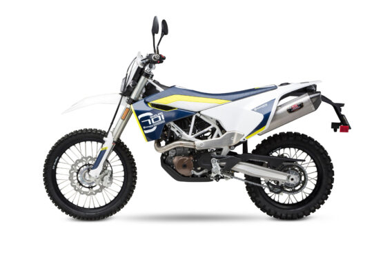 Yoshimura R-77 Slip-On Exhaust Stainless/Carbon Fits KTM 690, Husqvarna 701 - Image 2