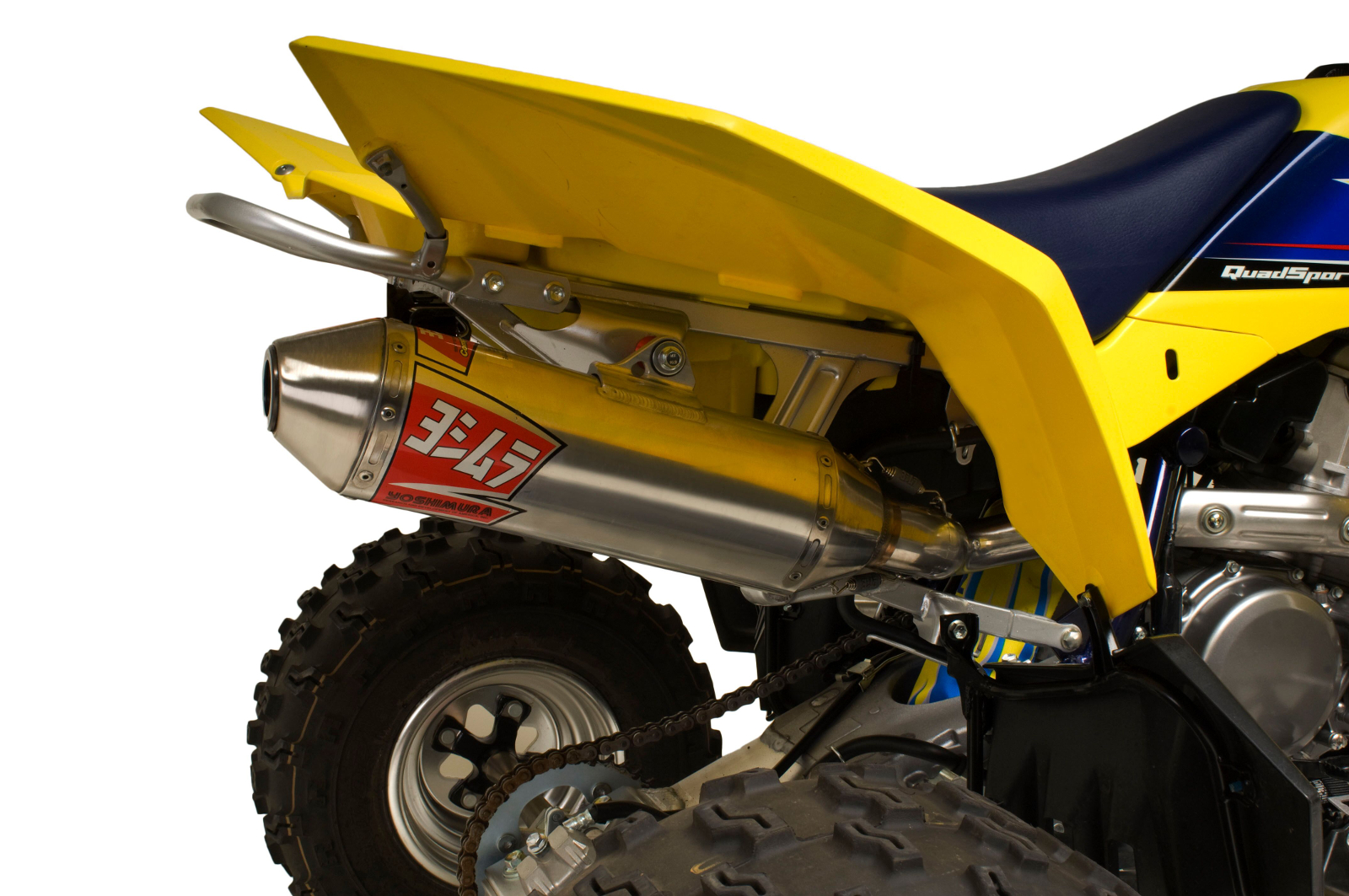 Yoshimura RS2 Aluminum Slip-On Exhaust Silver Fits LTZ400 KFX400 DVX400 - Image 3